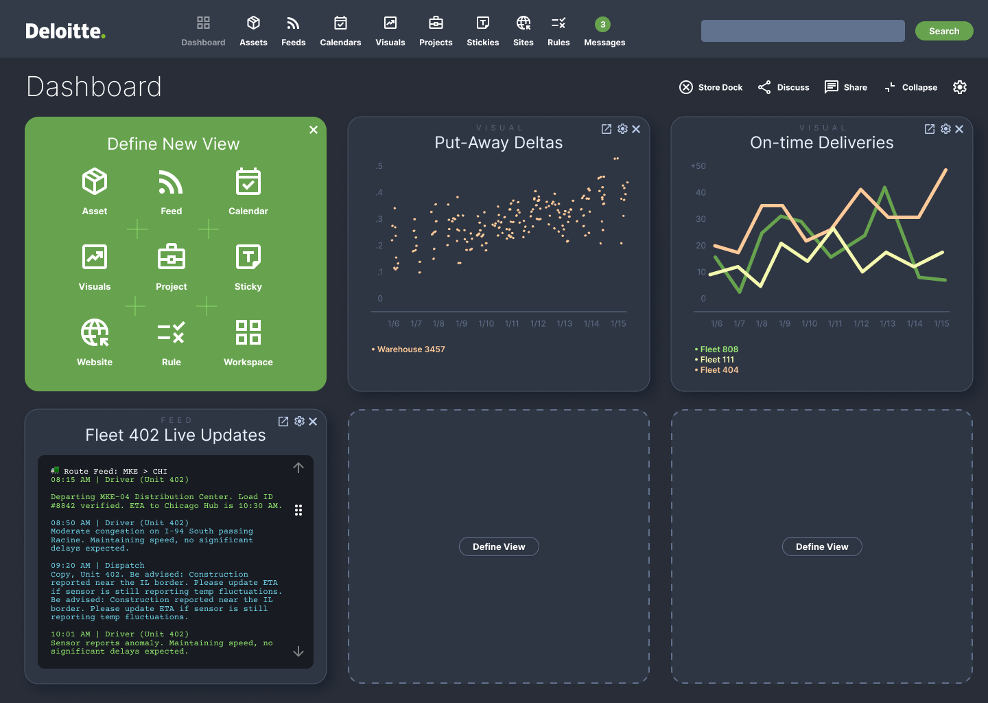 screenshot of application in use
